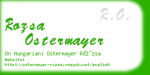 rozsa ostermayer business card